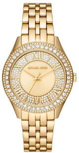 Michael Kors Harlowe Three-Hand Quartz Gold Dial Gold Steel Strap Watch For Women - MK4709 Buy Now By Michael Kors