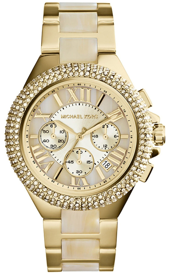 Shop Michael Kors Camille Gold Dial Gold Steel Strap Watch for Women - MK5902 in USA