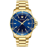 Shop Movado Series 800 Blue Dial Gold Steel Strap Watch For Men - 2600144 in USA