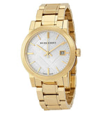 Burberry The City Silver Dial Gold Steel Strap Unisex Watch - BU9003 Buy Now By Burberry