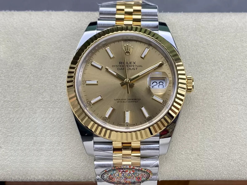 Shop Rolex Datejust 41 Champagne Dial Two Tone Oystersteel & Gold Strap Watch for Men - M126333-0009 in USA