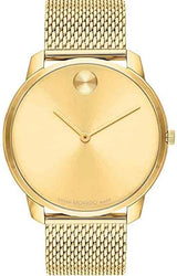 Shop Movado Bold Gold Dial Gold Mesh Bracelet Watch For Men - 3600373 in USA
