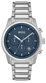 Hugo Boss Trace Chronograph Quartz Blue Dial Silver Steel Strap Watch For Men - 1514007 Buy Now By Hugo Boss