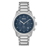 Hugo Boss Trace Chronograph Quartz Blue Dial Silver Steel Strap Watch For Men - 1514007 Buy Now By Hugo Boss