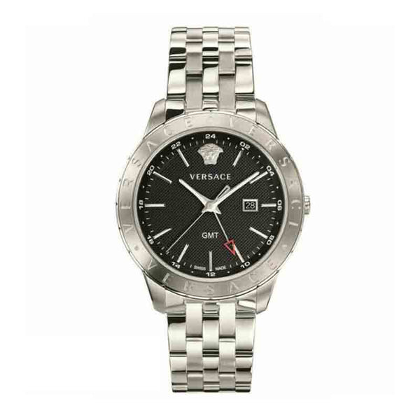 Versace Univers Analog Black Dial Silver Steel Strap Watch for Men - VEBK00418 Buy Now By Versace