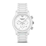 Emporio Armani Luigi Chronograph Ceramic White Dial White Ceramic Strap Watch For Men - AR1499 Buy Now By Emporio Armani