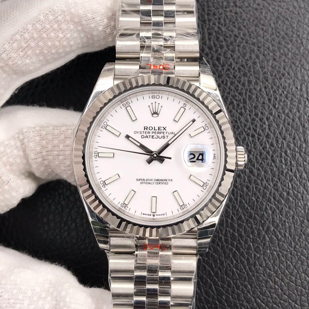 Rolex Datejust 41 White Dial Silver Jubilee Bracelet Watch for Men - M126334-0010