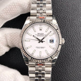 Shop Rolex Datejust 41 White Dial Silver Jubilee Bracelet Watch for Men - M126334-0010 in USA