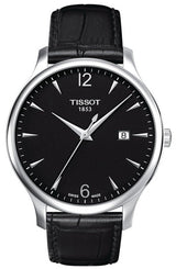Tissot T Classic Tradition Black Dial Black Leather Strap Watch For Men - T063.610.16.057.00 Buy Now By Tissot