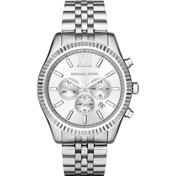 Michael Kors Lexington Silver Dial Silver Steel Strap Watch for Men - MK8405 Buy Now By Michael Kors