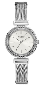 Guess Quartz Silver Dial Silver Mesh Bracelet Watch For Women - W1152L1 Buy Now By Guess