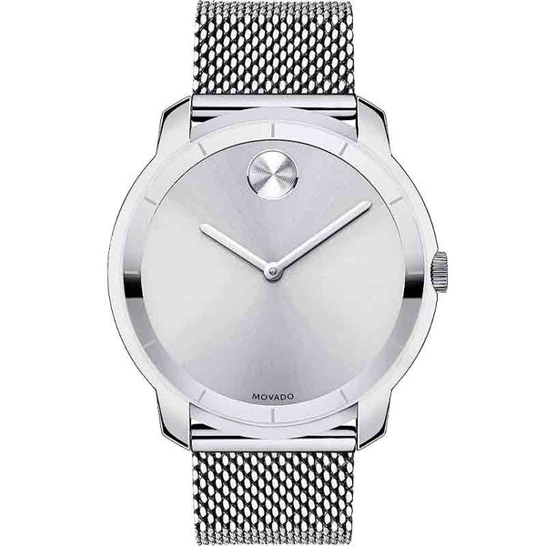 Shop Movado Bold Silver Dial Silver Mesh Bracelet Watch For Women - 3600241 in USA