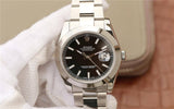 Shop Rolex Datejust 41 Oyster Black Dial Silver Oystersteel Strap Watch for Men - M126300-0011 in USA