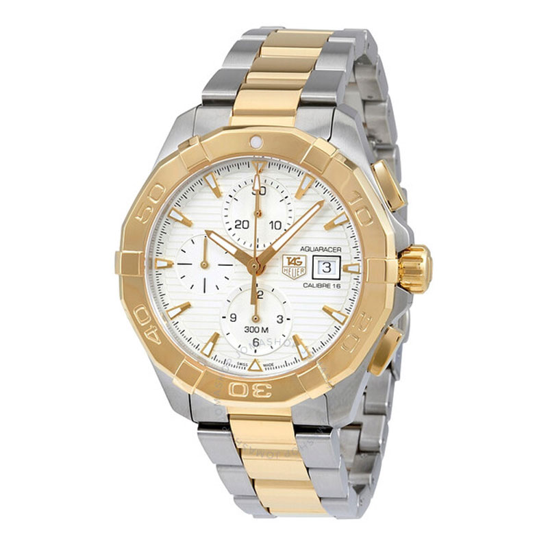 Tag Heuer Aquaracer Caliber 16 Automatic White Dial Two Tone Steel Strap Watch for Men - CAY2121.BB0923 Buy Now By Tag Heuer