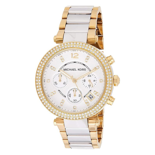 Michael Kors Parker Chronograph Silver Dial Two Tone Steel Strap Watch For Women - MK5687 Buy Now By Michael Kors