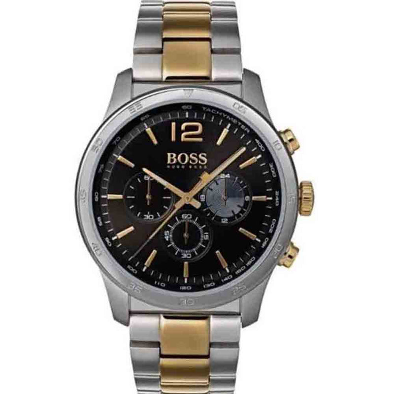 Hugo Boss Professional Black Dial Two Tone Steel Strap Watch for Men - 1513529 Buy Now By Hugo Boss