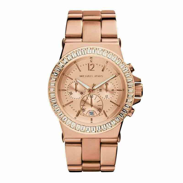 Shop Michael Kors Dylan Rose Gold Dial Rose Gold Steel Strap Watch for Women - MK5412 in USA