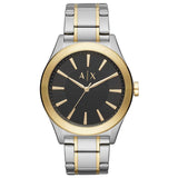 Armani Exchange Nico Analog Black Dial Two Tone Steel Strap Watch For Men - AX2336 Buy Now By Armani Exchange