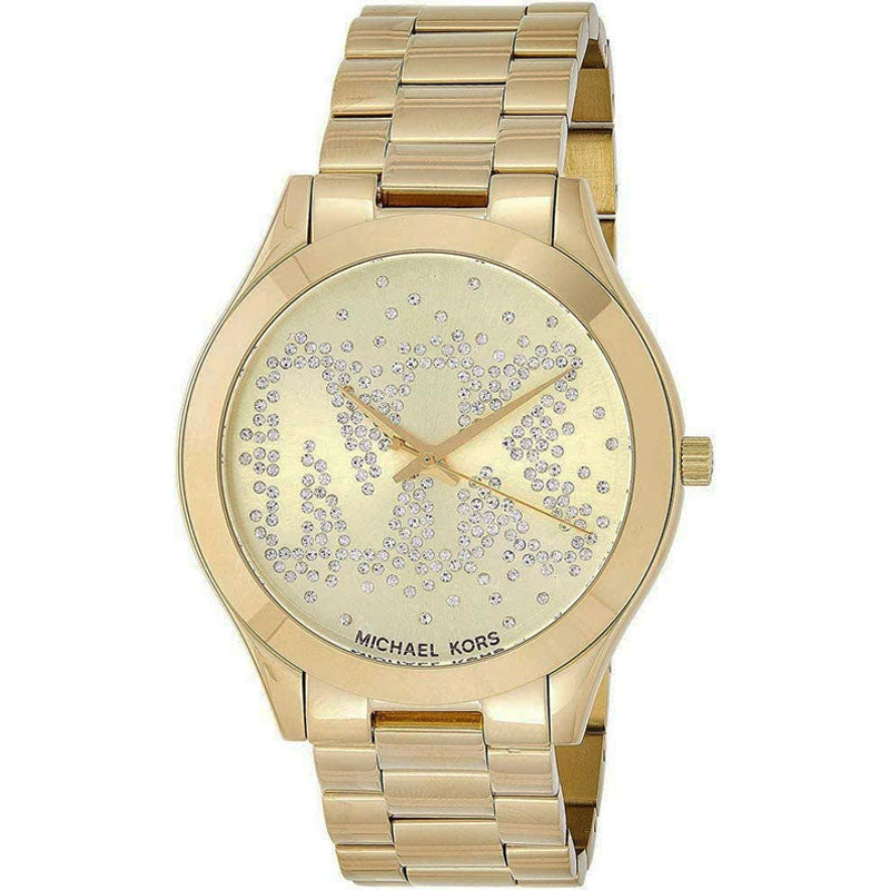 Michael Kors Slim Runway Gold Dial Gold Steel Strap Watch for Women - MK3590 Buy Now By Michael Kors