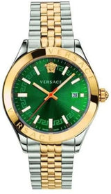 Versace Hellenyium Quartz Green Dial Two Tone Steel Strap Watch For Men - VEVI00620 Buy Now By Versace