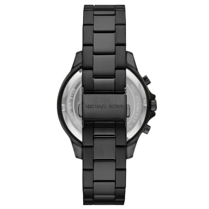 Michael Kors Grayson Chronograph Black Dial Black Steel Strap Watch For Men - MK9109 Buy Now By Michael Kors