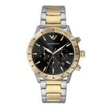 Emporio Armani Analog Chronograph Black Dial Two Tone Steel Strap Watch For Men - AR11521 Buy Now By Emporio Armani