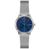 Calvin Klein Minimal Blue Dial Silver Mesh Bracelet Watch for Women - K3M2212N