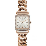 Shop Guess Vanity Diamonds Silver Dial Gold Steel Strap Watch for Women - W1030L4 in USA