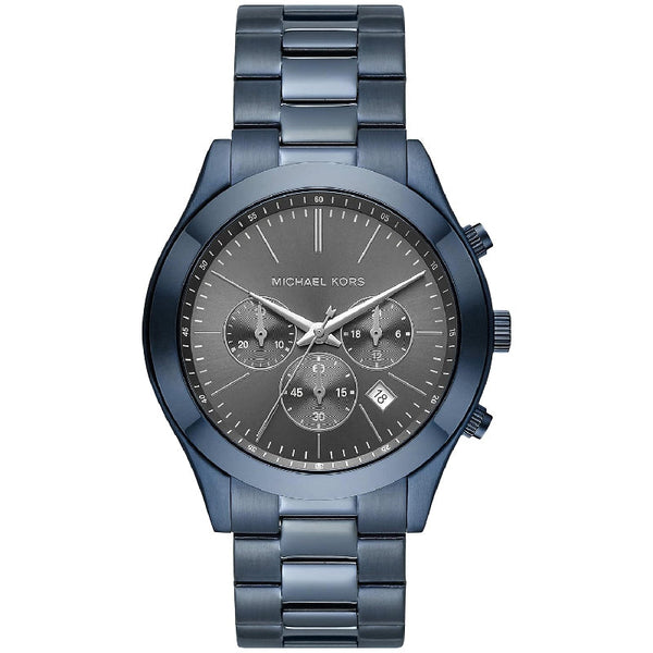 Michael Kors Slim Runway Chronograph Black Dial Blue Steel Strap Watch for Men - MK8918 Buy Now By Michael Kors