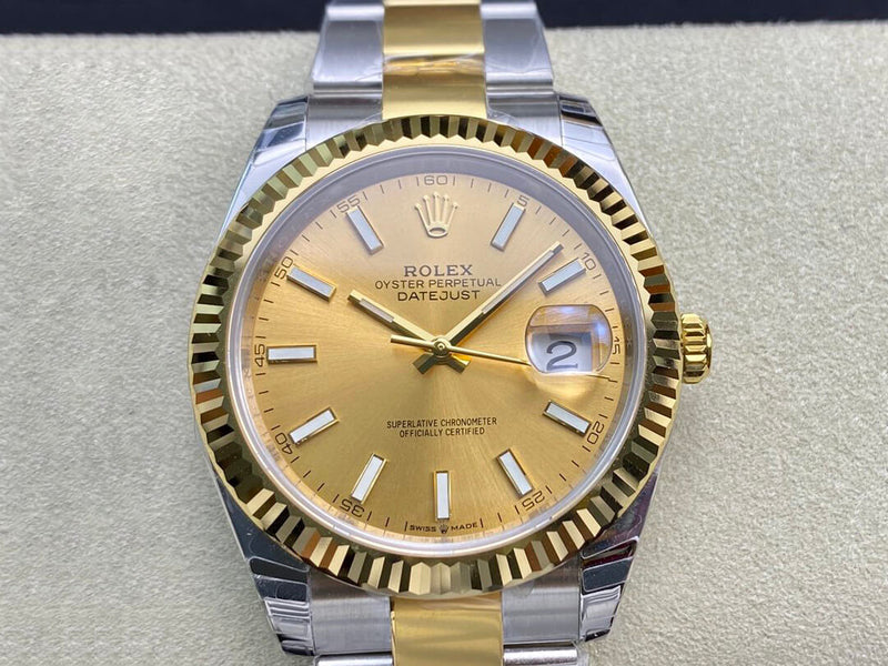 Shop Rolex Datejust 41 Champagne Dial Two Tone Oystersteel & Gold Strap Watch for Men - M126333-0009 in USA