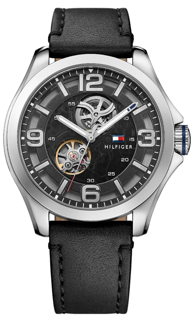 Tommy Hilfiger Bruce Analog Black Dial Black Leather Strap Watch for Men - 1791279 Buy Now By Tommy Hilfiger