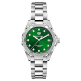 Shop Tag Heuer Aquaracer Diamonds Emerald Green Dial Watch for Women - WBD1316.BA0740 in USA