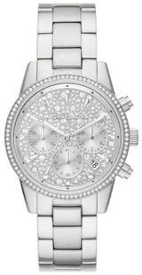 Michael Kors Ritz Chronograph Crystals Silver Dial Silver Steel Strap Watch For Women - MK7301 Buy Now By Michael Kors