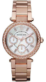 Michael Kors Parker White Dial Rose Gold Steel Strap Watch for Women - MK5616 Buy Now By Michael Kors