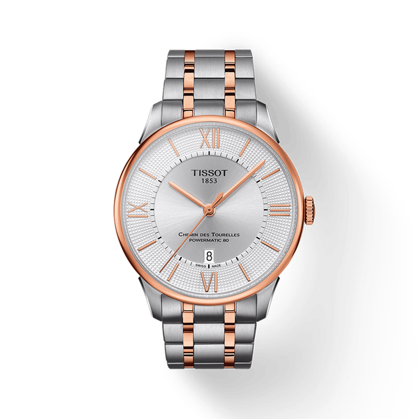 Tissot Chemin des Tourelles Powermatic 80 Silver Dial Two Tone Steel Strap Watch for Men - T099.407.22.038.02 Buy Now By Tissot