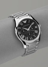 Emporio Armani Valente Chronograph Quartz Black Dial Silver Steel Strap Watch For Men - AR11083 Buy Now By Emporio Armani
