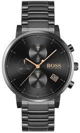 Shop Hugo Boss Integrity Black Dial Black Steel Strap Watch for Men - 1513780 in USA