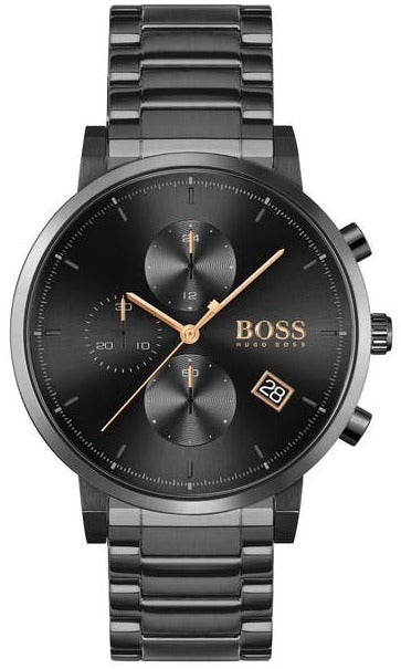 Shop Hugo Boss Integrity Black Dial Black Steel Strap Watch for Men - 1513780 in USA