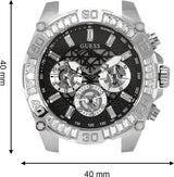 Guess Trophy Multifunction Black Dial Black Rubber Strap Watch for Men - GW0333G1 Buy Now By Guess