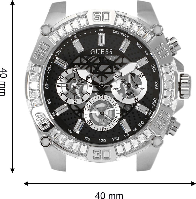 Guess Trophy Multifunction Black Dial Black Rubber Strap Watch for Men - GW0333G1 Buy Now By Guess