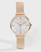 Fossil Jacqueline Mother of Pearl White Dial Gold Mesh Strap Watch for Women - ES4352 Buy Now By Fossil