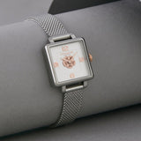 Coach Cass White Dial Silver Mesh Bracelet Watch for Women - 14503697