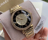 Michael Kors Catlin Black Dial Gold Steel Strap Watch for Women - MK3338 Buy Now By Michael Kors