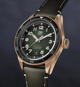 Tag Heuer Autavia Calibre 5 Automatic Olive Green Dial Green Leather Strap Watch for Men - WBE5190.FC8268 Buy Now By Tag Heuer
