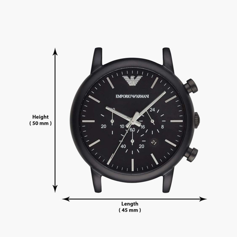 Emporio Armani Luigi Chronograph Black Dial Black Stainless Steel Watch For Men - AR1895 Buy Now By Emporio Armani