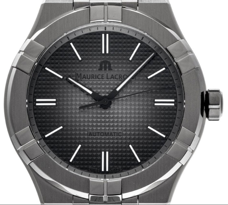 Maurice Lacroix Aikon Automatic Gunmetal Dial Black Rubber Strap Watch For Men - AI6008-PVB00-330-2 Buy Now By Maurice Lacroix