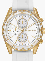Michael Kors Hadyn Chronograph White Dial White Rubber Strap Watch for Women - MK7484 Buy Now By Michael Kors