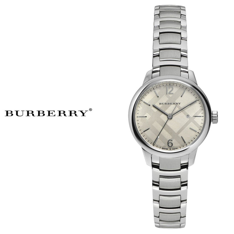 Shop Burberry The Classic Silver Dial Silver Steel Strap Watch for Women - BU10108 in USA