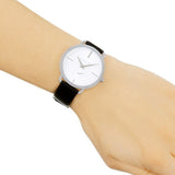 Michael Kors Portia Quartz White Dial Black Leather Strap Watch For Women - MK2658 Buy Now By Michael Kors