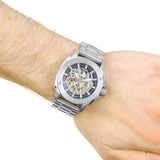 Fossil Modern Machine Automatic Silver Dial Silver Steel Strap Watch for Men - ME3081 Buy Now By Fossil